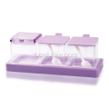 Vaso per condimento da cucina in plastica viola